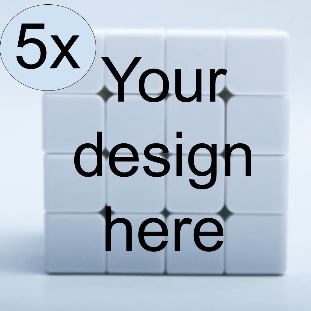 Set of 5 Custom 4x4 Cubes – Personalised Puzzle Pack